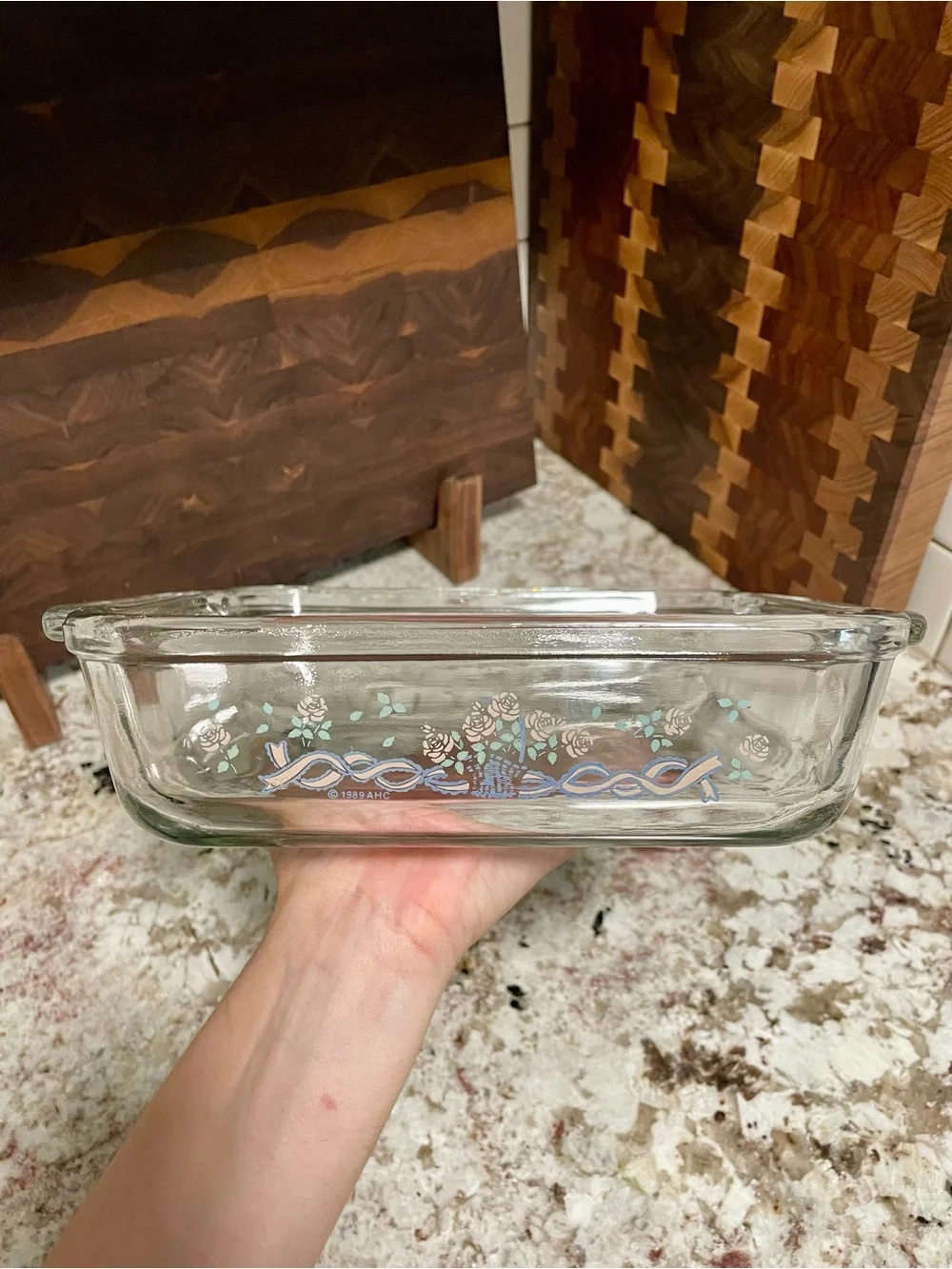 Vintage 1989 Anchor Hocking square baking dish